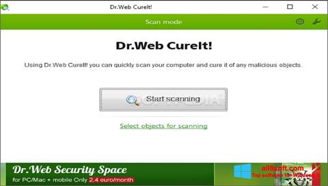 Skärmdump Dr.Web CureIt för Windows 8