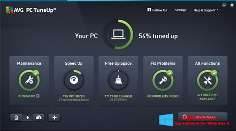 Skärmdump AVG PC Tuneup för Windows 8