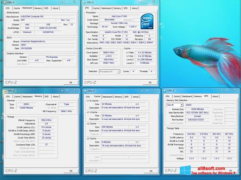 Skärmdump CPU-Z för Windows 8