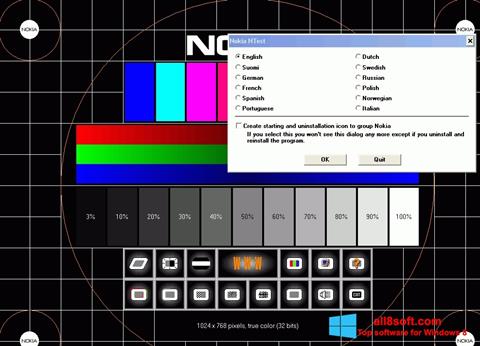 Skärmdump Nokia Monitor Test för Windows 8