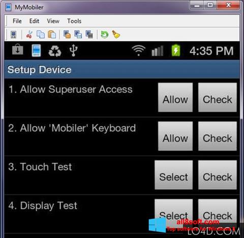 Skärmdump MyMobiler för Windows 8