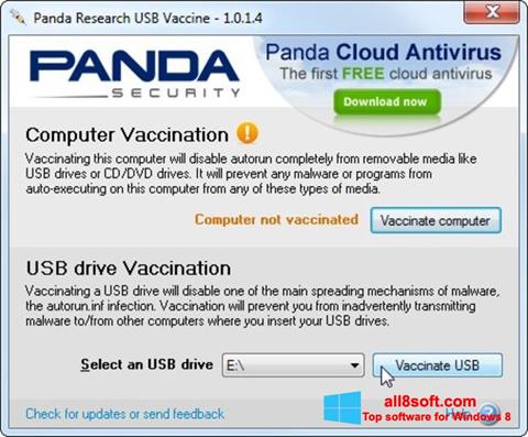 Skärmdump Panda USB Vaccine för Windows 8