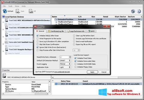 Skärmdump Active KillDisk för Windows 8