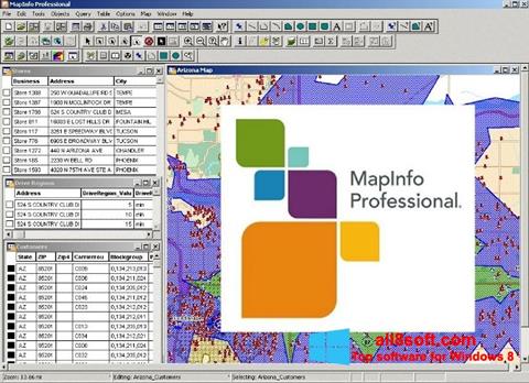 Skärmdump MapInfo Professional för Windows 8