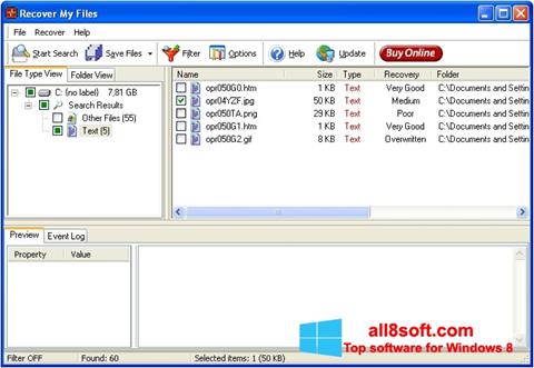Skärmdump Recover My Files för Windows 8