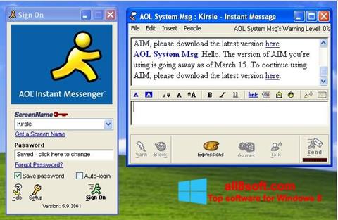 Skärmdump AOL Instant Messenger för Windows 8