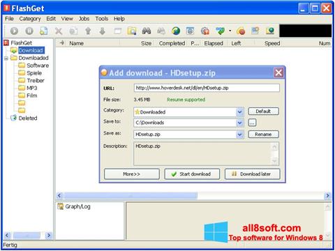 Skärmdump FlashGet för Windows 8