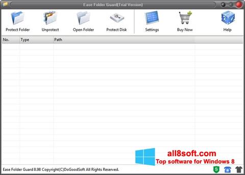 Skärmdump Folder Guard för Windows 8