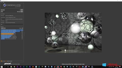 Skärmdump CINEBENCH för Windows 8