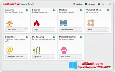 Skärmdump BullGuard för Windows 8