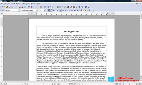Skärmdump OpenOffice för Windows 8