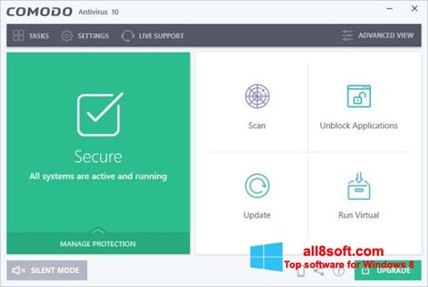 Skärmdump Comodo Antivirus för Windows 8