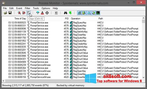 Skärmdump Process Monitor för Windows 8