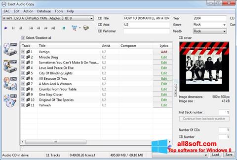 Skärmdump Exact Audio Copy för Windows 8