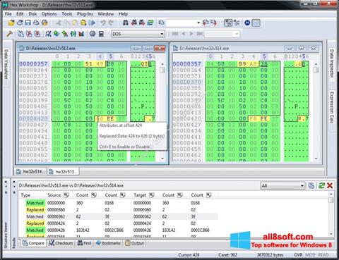 Skärmdump Hex Workshop för Windows 8