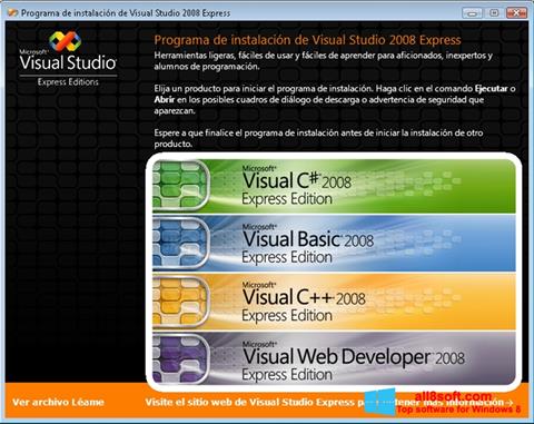Skärmdump Microsoft Visual Studio Express för Windows 8