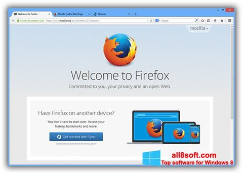 Skärmdump Mozilla Firefox Offline Installer för Windows 8