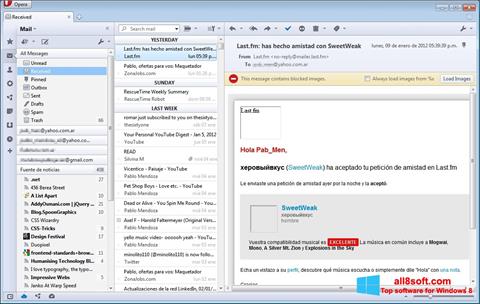 Skärmdump Opera Mail för Windows 8