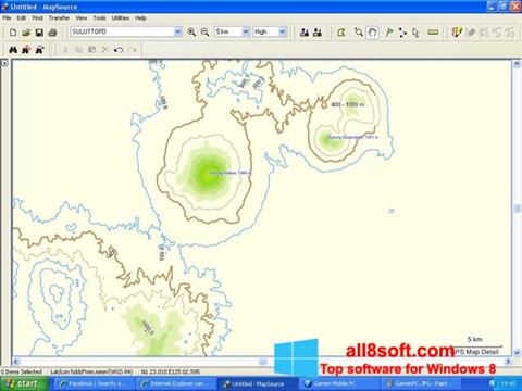 Skärmdump MapSource för Windows 8