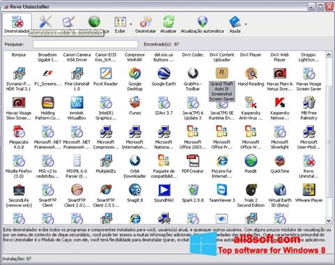 Skärmdump Revo Uninstaller Pro för Windows 8