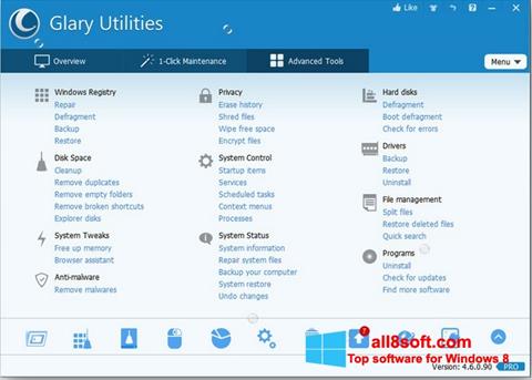 Skärmdump Glary Utilities Pro för Windows 8