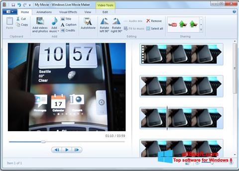 Skärmdump Windows Live Movie Maker för Windows 8