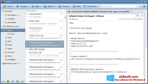 Skärmdump FoxMail för Windows 8