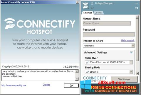 Skärmdump Connectify Hotspot PRO för Windows 8