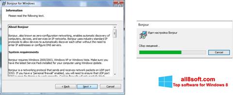 Skärmdump Bonjour för Windows 8