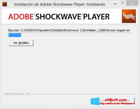 Skärmdump Adobe Shockwave Player för Windows 8