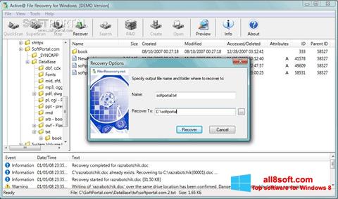 Skärmdump Active File Recovery för Windows 8