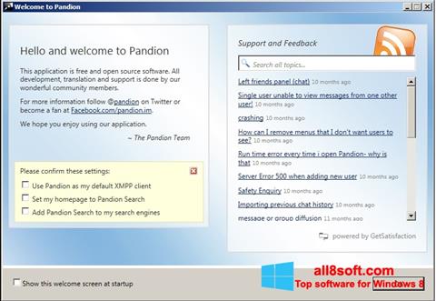 Skärmdump Pandion för Windows 8