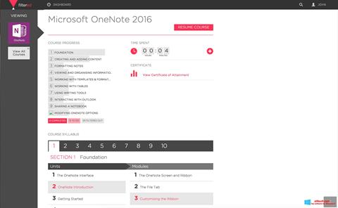 Skärmdump Microsoft OneNote för Windows 8