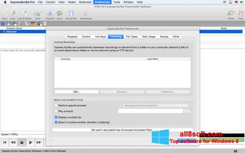 Skärmdump Express Scribe för Windows 8