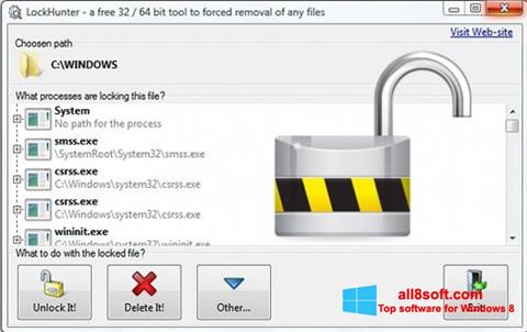 Skärmdump LockHunter för Windows 8