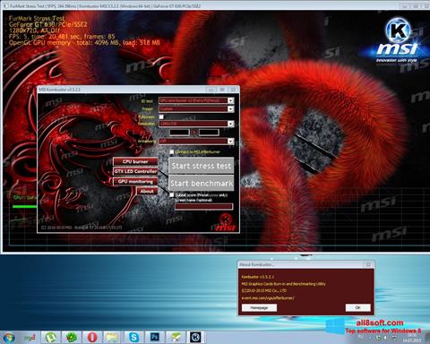 Skärmdump MSI Kombustor för Windows 8