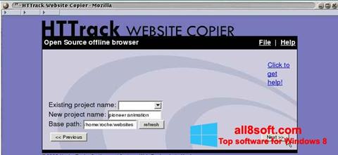 Skärmdump HTTrack Website Copier för Windows 8