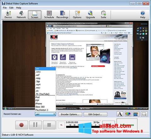 Skärmdump Debut Video Capture för Windows 8