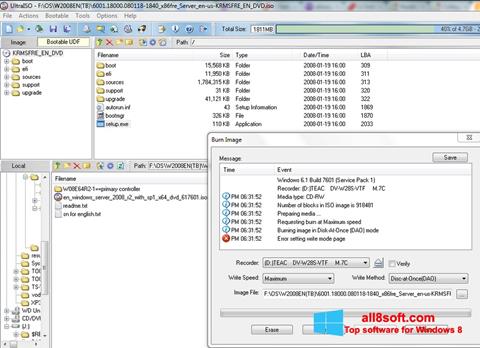 Skärmdump UltraISO för Windows 8
