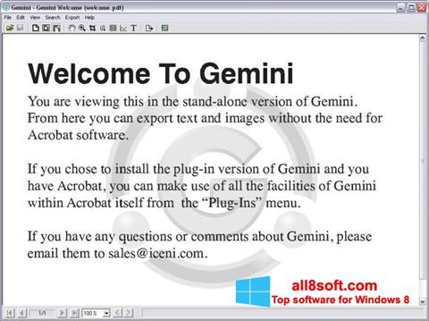 Skärmdump Gemini för Windows 8