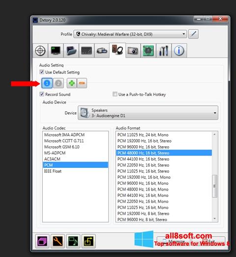 Skärmdump Dxtory för Windows 8