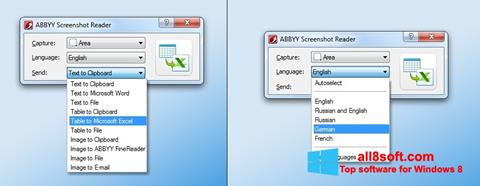 Skärmdump ABBYY Screenshot Reader för Windows 8