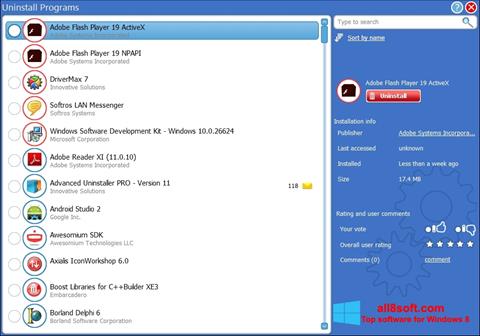 Skärmdump Advanced Uninstaller PRO för Windows 8