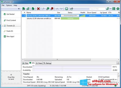 Skärmdump BitTorrent för Windows 8
