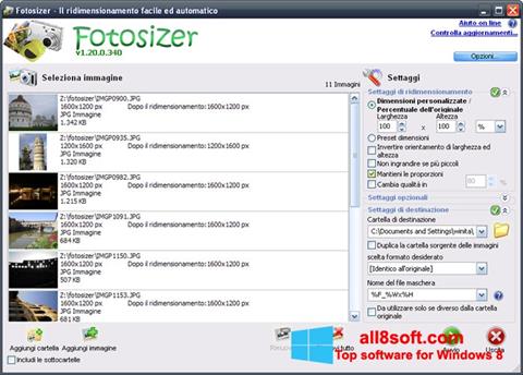 Skärmdump Fotosizer för Windows 8