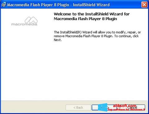 Skärmdump Macromedia Flash Player för Windows 8