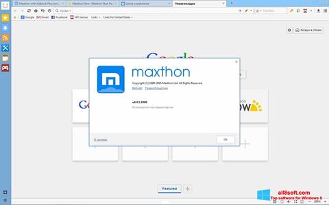 Skärmdump Maxthon för Windows 8