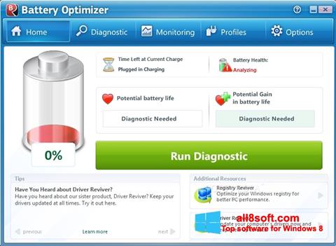Skärmdump Battery Optimizer för Windows 8