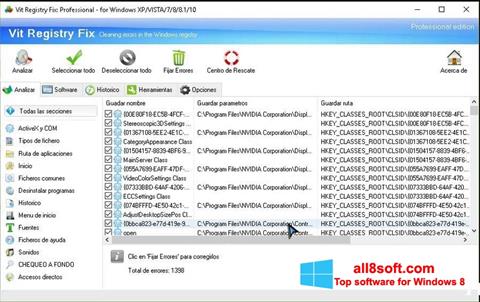 Skärmdump Vit Registry Fix för Windows 8