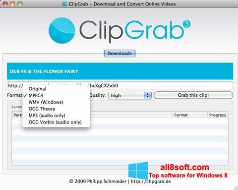 Skärmdump ClipGrab för Windows 8